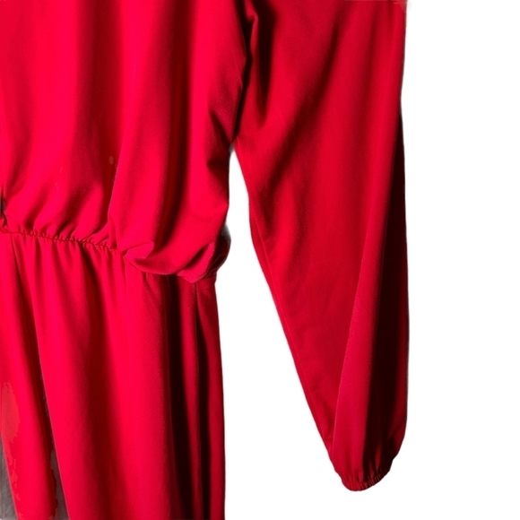Thalia Sodi boho chic red cold shoulder SIZE 8 whimsigoth night out dress - Picture 9 of 15